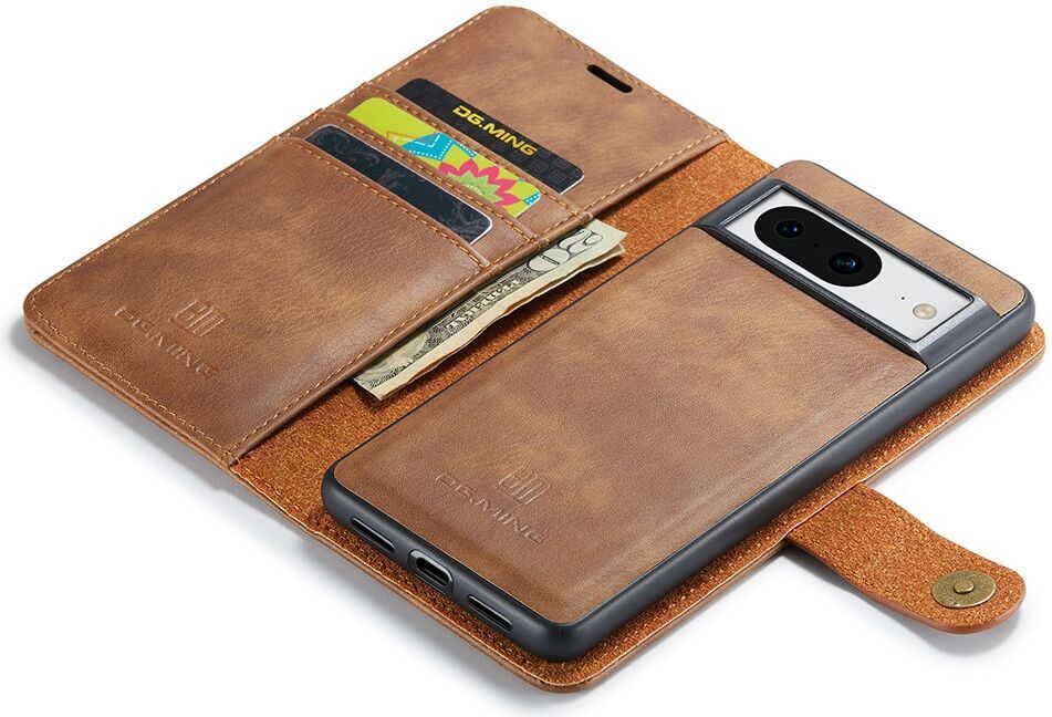 DG Ming Google Pixel 8 Hoesje Retro Wallet Book Case Bruin afbeelding 6