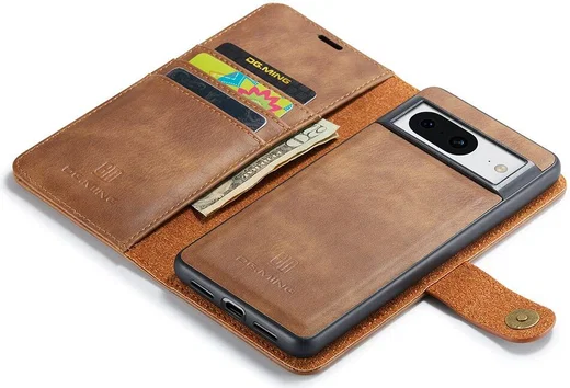 DG Ming Google Pixel 8 Hoesje Retro Wallet Book Case Bruin afbeelding 6