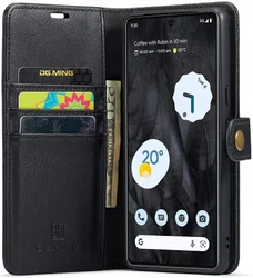 DG Ming Google Pixel 8 Pro Hoesje Retro Wallet Book Case Zwart afbeelding