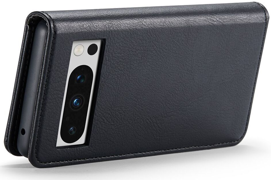 DG Ming Google Pixel 8 Pro Hoesje Retro Wallet Book Case Zwart afbeelding 3