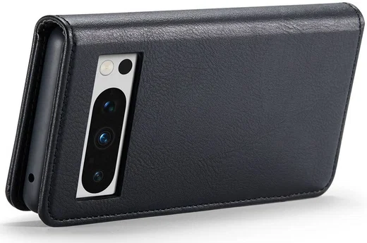 DG Ming Google Pixel 8 Pro Hoesje Retro Wallet Book Case Zwart afbeelding 3