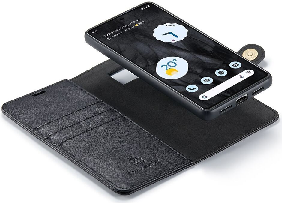 DG Ming Google Pixel 8 Pro Hoesje Retro Wallet Book Case Zwart afbeelding 5