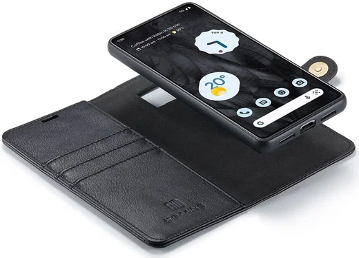 DG Ming Google Pixel 8 Pro Hoesje Retro Wallet Book Case Zwart afbeelding 5