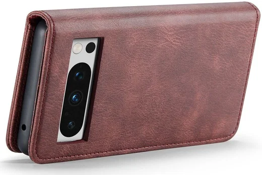 DG Ming Google Pixel 8 Pro Hoesje Retro Wallet Book Case Rood afbeelding 3