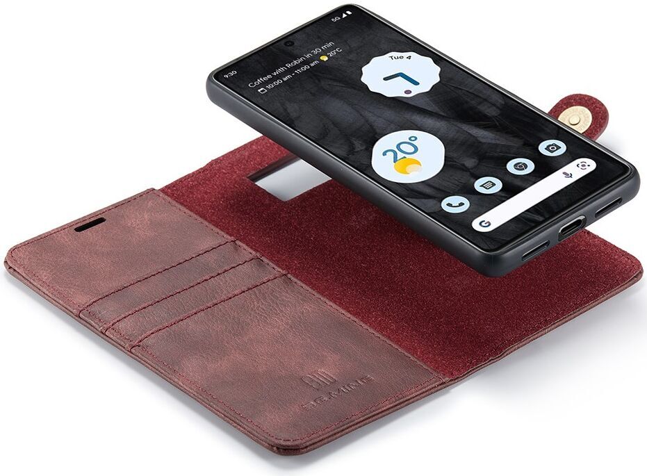 DG Ming Google Pixel 8 Pro Hoesje Retro Wallet Book Case Rood afbeelding 5