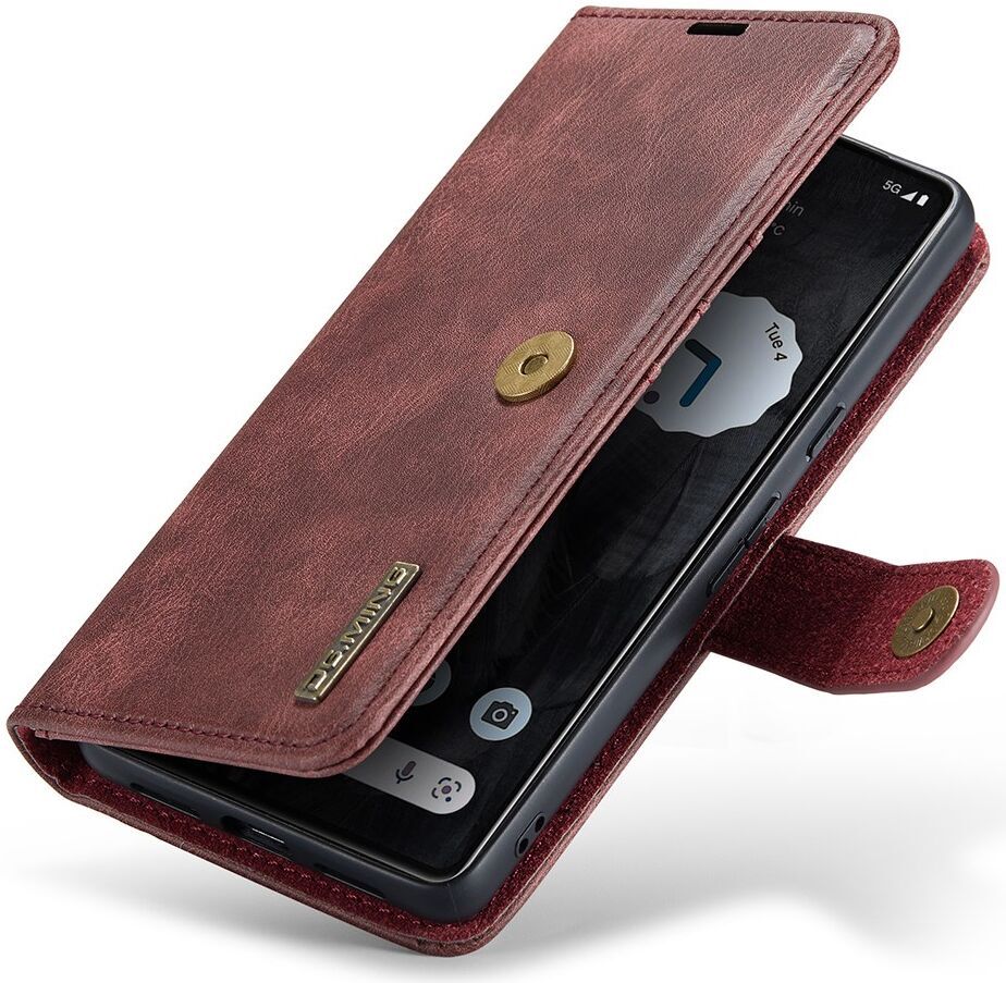 DG Ming Google Pixel 8 Pro Hoesje Retro Wallet Book Case Rood afbeelding 7