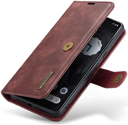 DG Ming Google Pixel 8 Pro Hoesje Retro Wallet Book Case Rood afbeelding 7