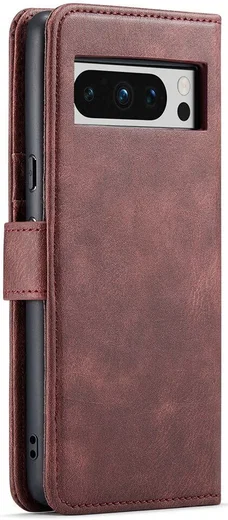 DG Ming Google Pixel 8 Pro Hoesje Retro Wallet Book Case Rood afbeelding 9