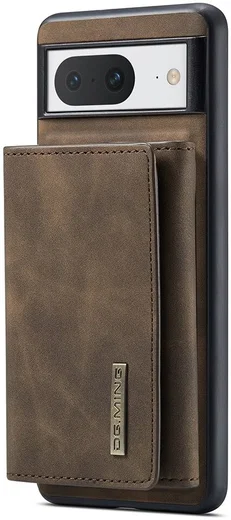 DG Ming Google Pixel 8 Hoesje met Magnetische Kaarthouder Coffee afbeelding 1