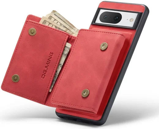 DG Ming Google Pixel 8 Hoesje met Magnetische Kaarthouder Rood afbeelding 10
