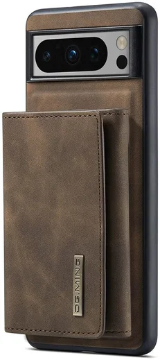 DG Ming Google Pixel 8 Pro Hoesje met Magnetische Kaarthouder Coffee afbeelding 1