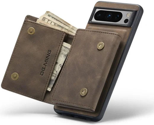 DG Ming Google Pixel 8 Pro Hoesje met Magnetische Kaarthouder Coffee afbeelding 9