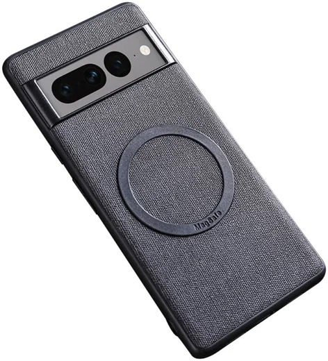 Google Pixel 8 Pro Hoesje met Stoffen Afwerking MagSafe Zwart afbeelding 1