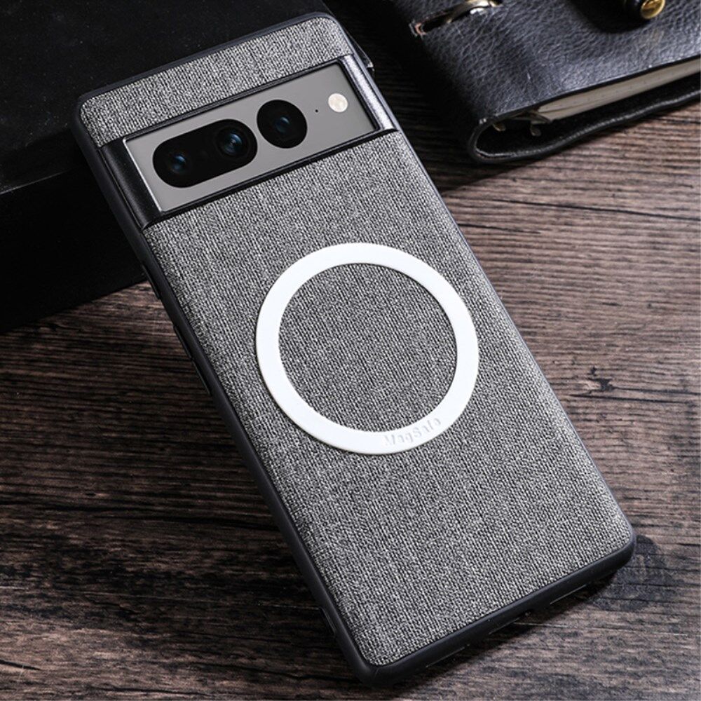 Google Pixel 8 Pro Hoesje met Stoffen Afwerking MagSafe Grijs afbeelding 4