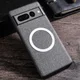 Google Pixel 8 Pro Hoesje met Stoffen Afwerking MagSafe Grijs afbeelding 4