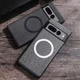 Google Pixel 8 Pro Hoesje met Stoffen Afwerking MagSafe Grijs afbeelding 6