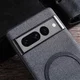 Google Pixel 8 Pro Hoesje met Stoffen Afwerking MagSafe Grijs afbeelding 7