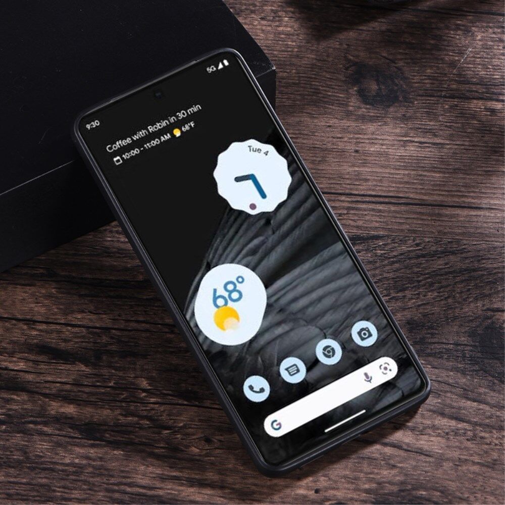 Google Pixel 8 Pro Hoesje MagSafe Kunstleer Back Cover Zwart afbeelding 4