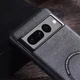 Google Pixel 8 Pro Hoesje MagSafe Kunstleer Back Cover Zwart afbeelding 6