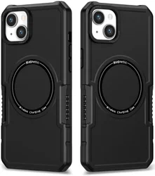 Apple iPhone 15 Plus Hoesje met MagSafe Shockproof Back Cover Zwart afbeelding