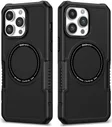 Apple iPhone 15 Pro Max Hoesje met MagSafe Shockproof Back Cover Zwart