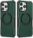 Apple iPhone 15 Pro Max Hoesje met MagSafe Shockproof Back Cover Groen