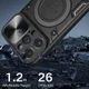 Apple iPhone 15 Pro Max Hoesje Camera Slider en Kickstand Ring Zwart afbeelding 4