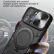 Apple iPhone 15 Pro Max Hoesje Camera Slider en Kickstand Ring Zwart afbeelding 5