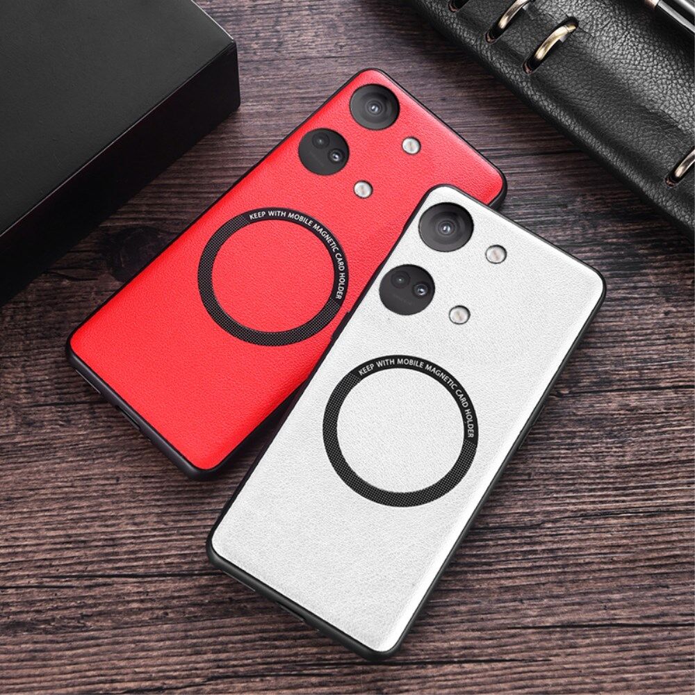 OnePlus Nord 3 Hoesje MagSafe Kunstleer Back Cover Zwart afbeelding 7