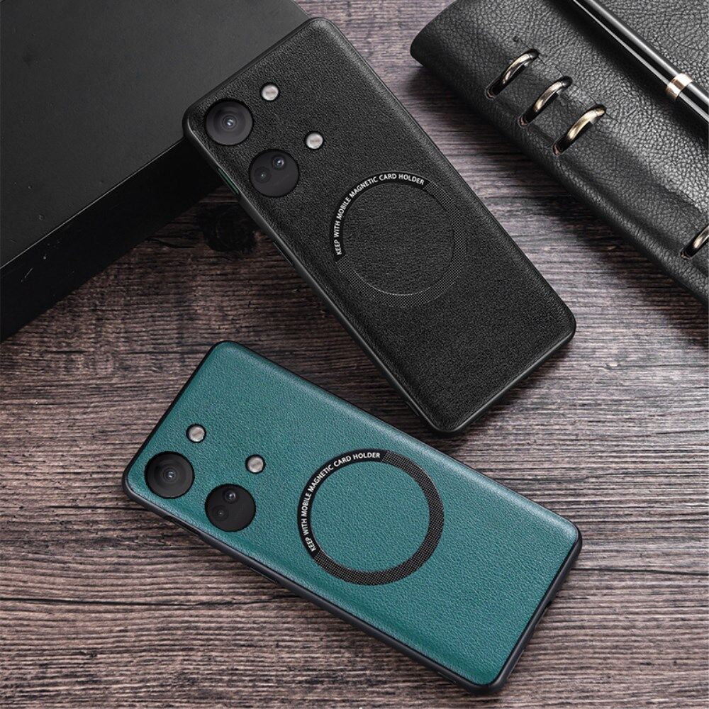 OnePlus Nord 3 Hoesje MagSafe Kunstleer Back Cover Zwart afbeelding 8
