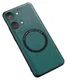 OnePlus Nord 3 Hoesje MagSafe Kunstleer Back Cover Groen afbeelding 1