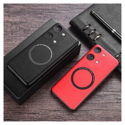 OnePlus Nord 3 Hoesje MagSafe Kunstleer Back Cover Groen afbeelding 6