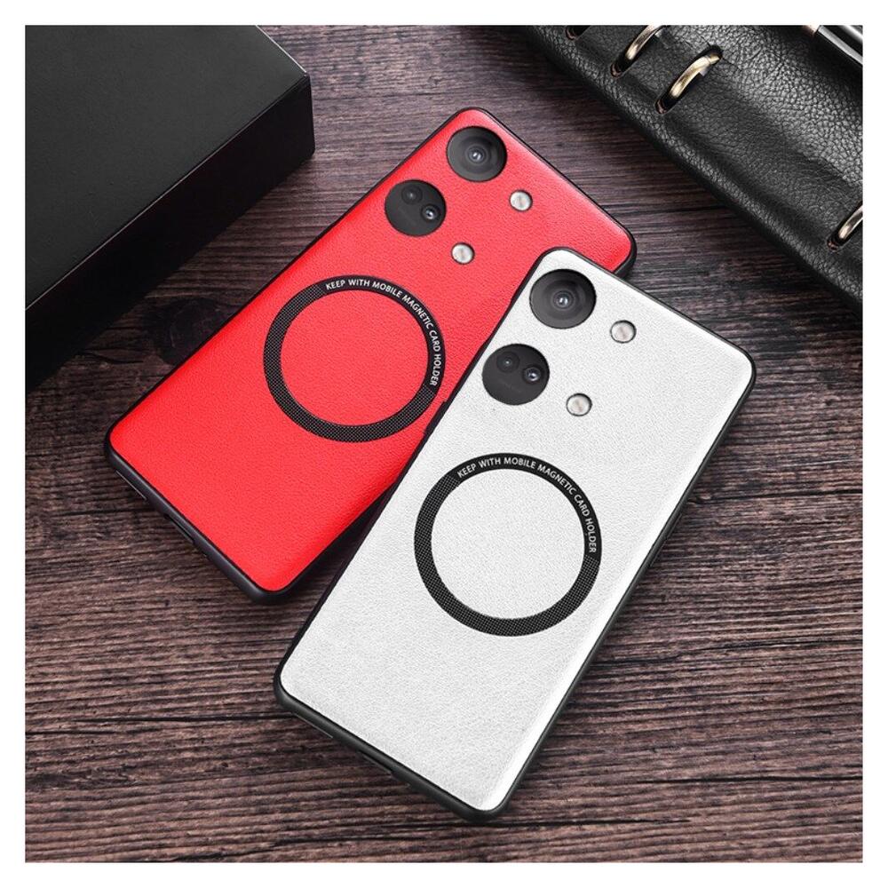 OnePlus Nord 3 Hoesje MagSafe Kunstleer Back Cover Groen afbeelding 7