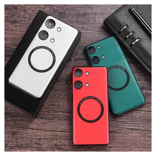 OnePlus Nord 3 Hoesje MagSafe Kunstleer Back Cover Groen afbeelding 9
