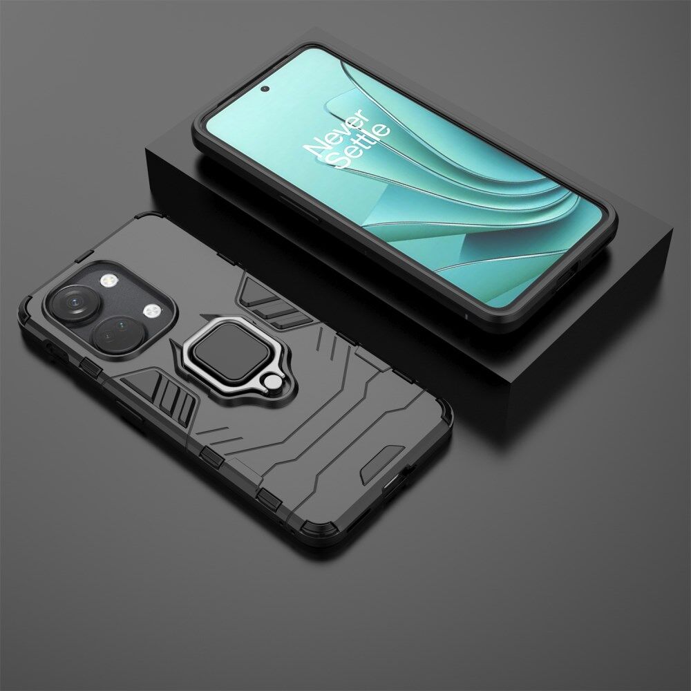 OnePlus Nord 3 Hoesje Magnetische Kickstand Back Cover Zwart afbeelding 5