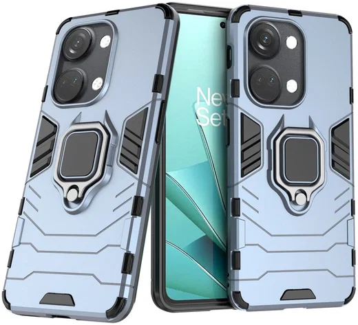 OnePlus Nord 3 Hoesje Magnetische Kickstand Back Cover Blauw afbeelding 6