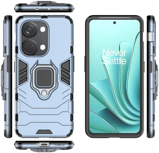 OnePlus Nord 3 Hoesje Magnetische Kickstand Back Cover Blauw afbeelding 7
