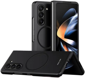 Samsung Galaxy Z Fold 5 Hoesje met MagSafe Back Cover Case Zwart