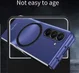 Samsung Galaxy Z Fold 5 Hoesje met MagSafe Back Cover Case Zwart afbeelding 3