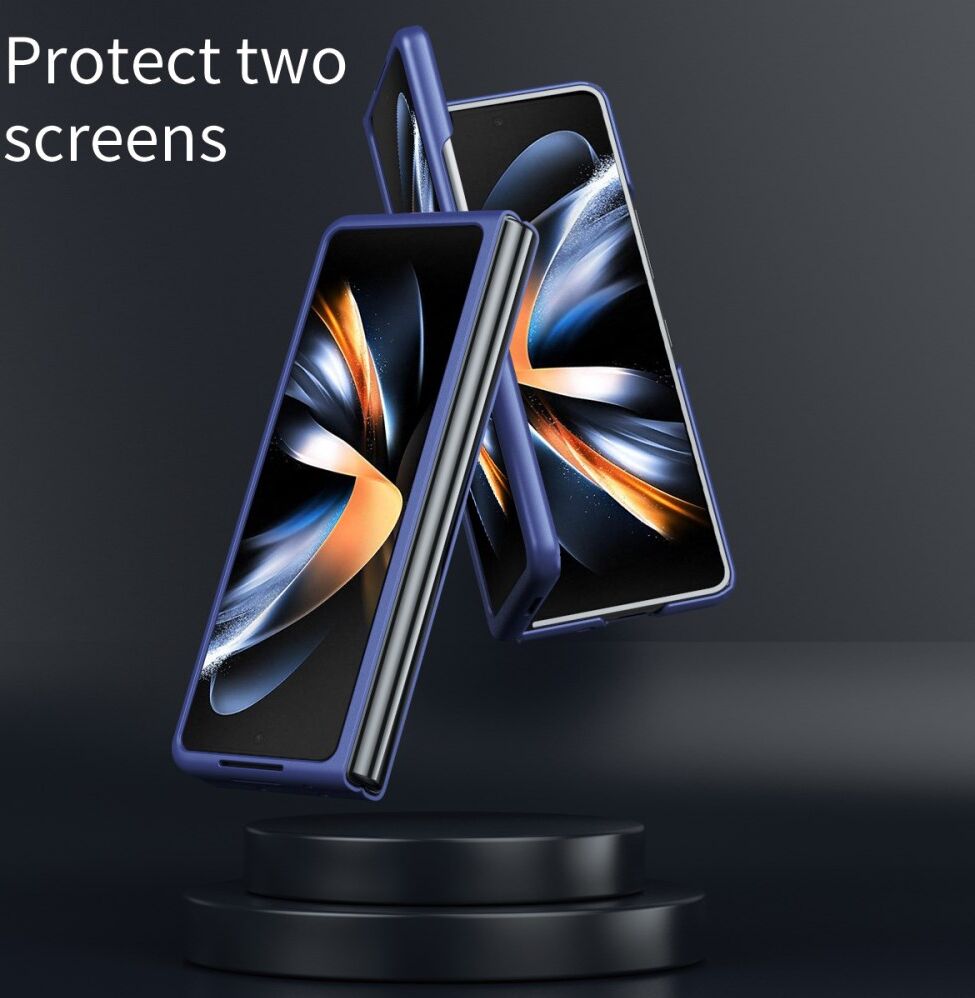 Samsung Galaxy Z Fold 5 Hoesje met MagSafe Back Cover Case Blauw afbeelding 5