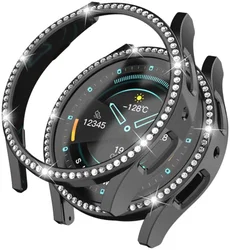 Samsung Galaxy Watch 6 40MM Hoesje Hard Plastic Diamant Zwart afbeelding