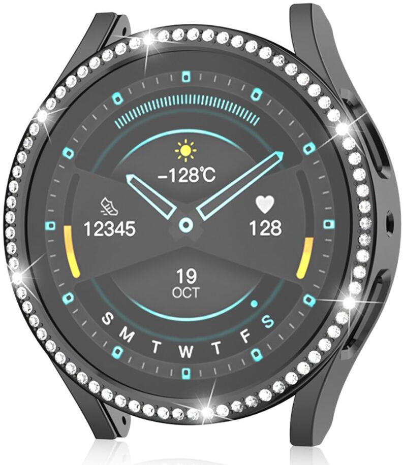 Samsung Galaxy Watch 6 40MM Hoesje Hard Plastic Diamant Zwart afbeelding 2