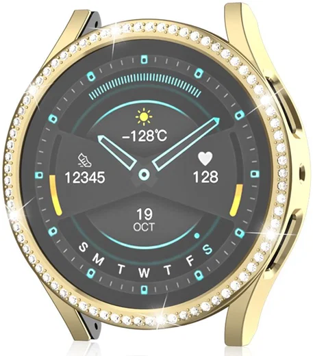 Samsung Galaxy Watch 6 40MM Hoesje - Hard Plastic - Diamant Goud afbeelding 2