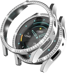 Samsung Galaxy Watch 6 40MM Hoesje Hard Plastic Diamant Zilver afbeelding