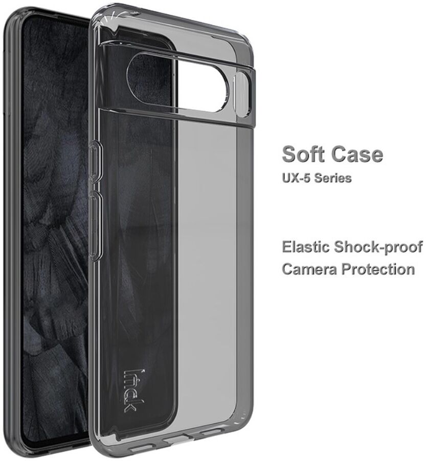 Imak UX-5 Series Google Pixel 8 Pro Hoesje TPU Transparant Zwart afbeelding 2