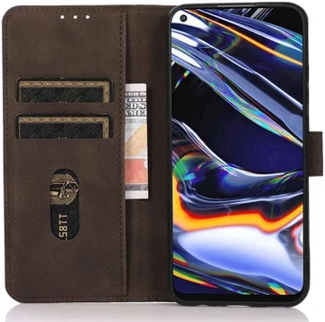 KHAZNEH OnePlus Nord 3 Hoesje Retro Wallet Book Case Bruin