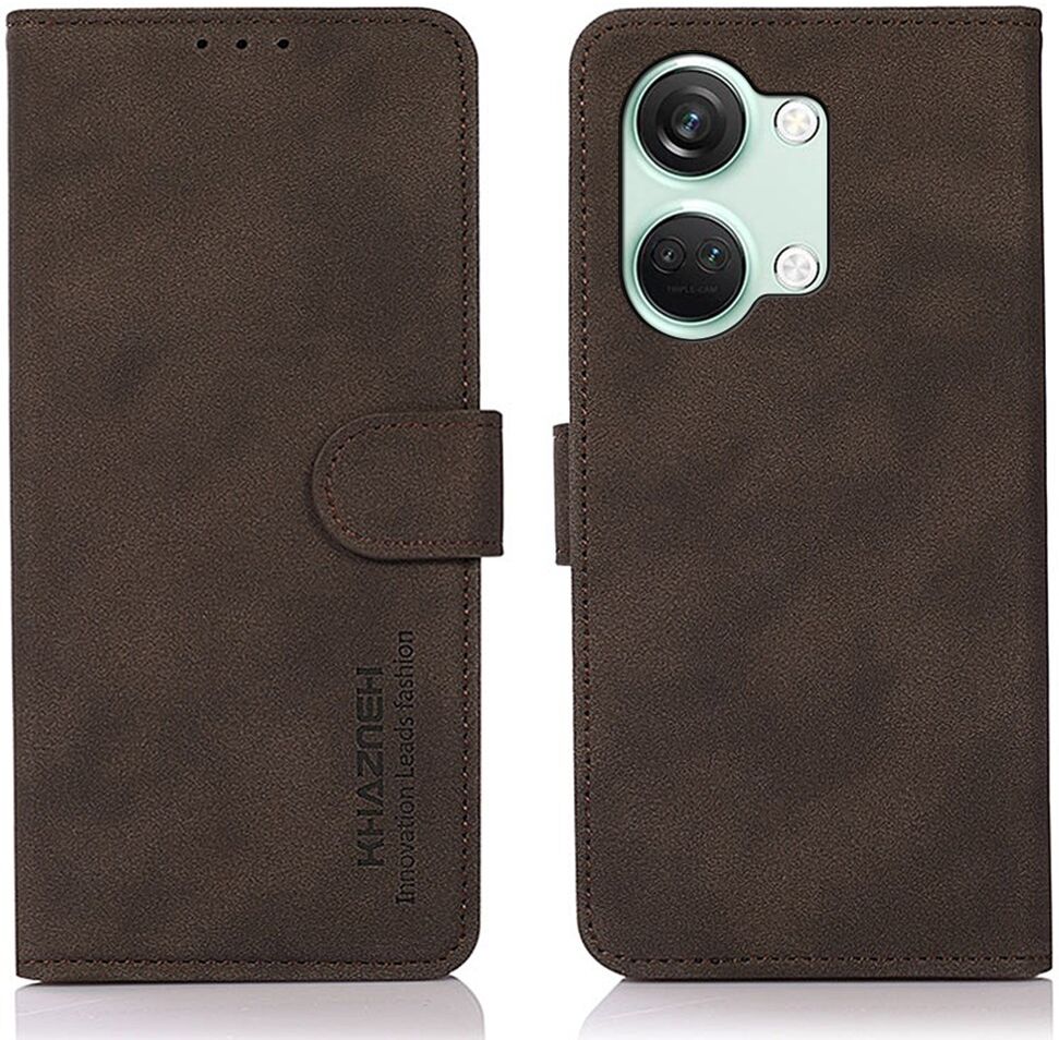 KHAZNEH OnePlus Nord 3 Hoesje Retro Wallet Book Case Bruin afbeelding 2
