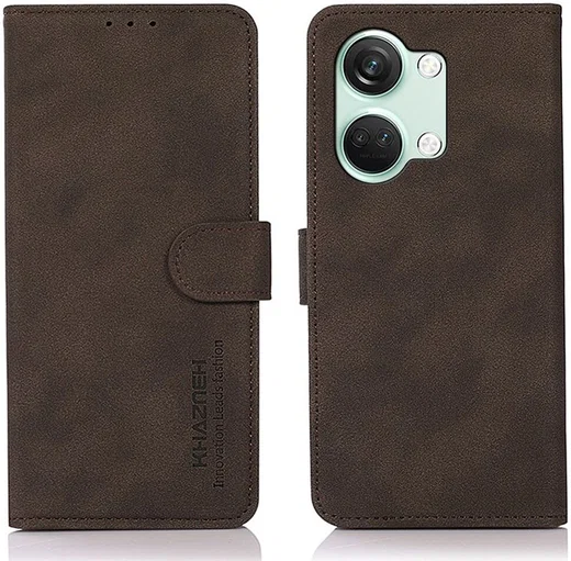 KHAZNEH OnePlus Nord 3 Hoesje Retro Wallet Book Case Bruin afbeelding 2