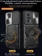 Xiaomi Poco F5 Pro Hoesje Camera Slider en Kickstand Back Cover Zwart afbeelding 6
