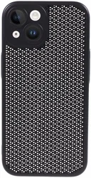 Apple iPhone 15 Hoesje Honingraat Back Cover Zwart afbeelding
